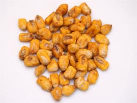Corn kernels caramelised